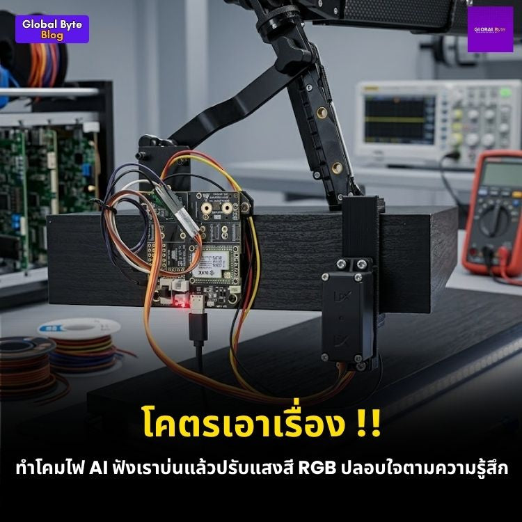สร้างโคมไฟ AI สั่งงานด้วยเสียง (AI Mood Lamp) ทำงานแบบออฟไลน์ 100% ไม่ง้อเน็ต!
