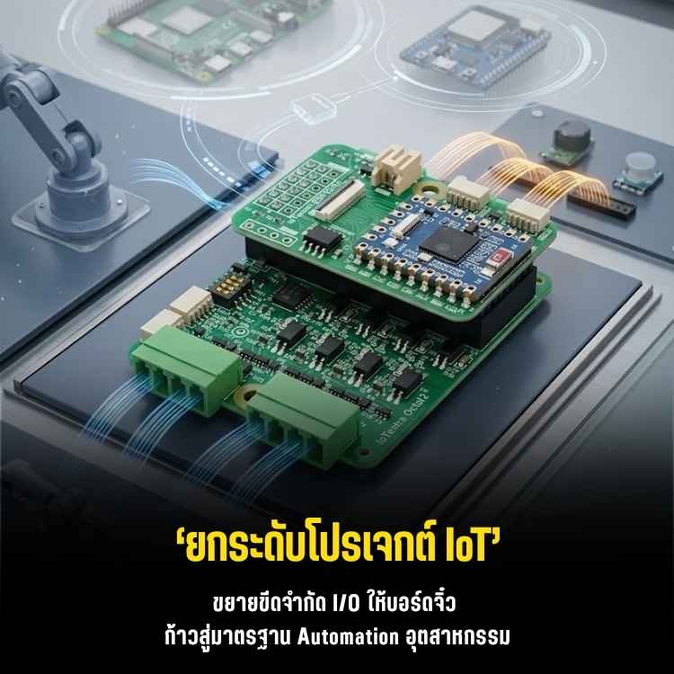 IoTextra บอร์ดคอนโทรล Modular จับคู่ ESP32/RP2350 ได้ดั่งใจ!