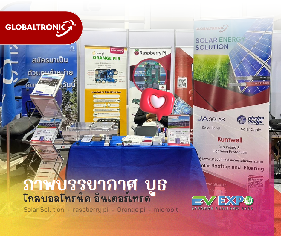 ปกบทความภาพบรรยากาศบูธ Globaltronic Ev expro 2024