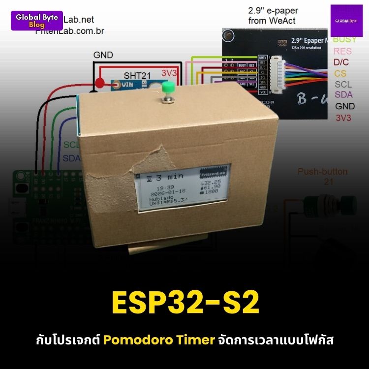 ESP32-S2 กับโปรเจกต์ Pomodoro Timer จัดการเวลาแบบโฟกัส