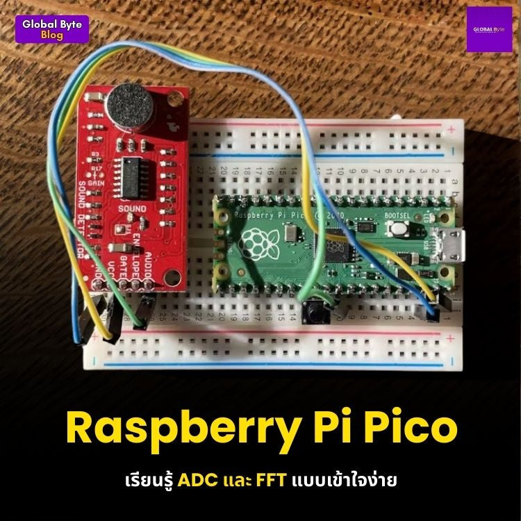 Raspberry Pi Pico เรียนรู้ ADC และ FFT แบบเข้าใจง่าย