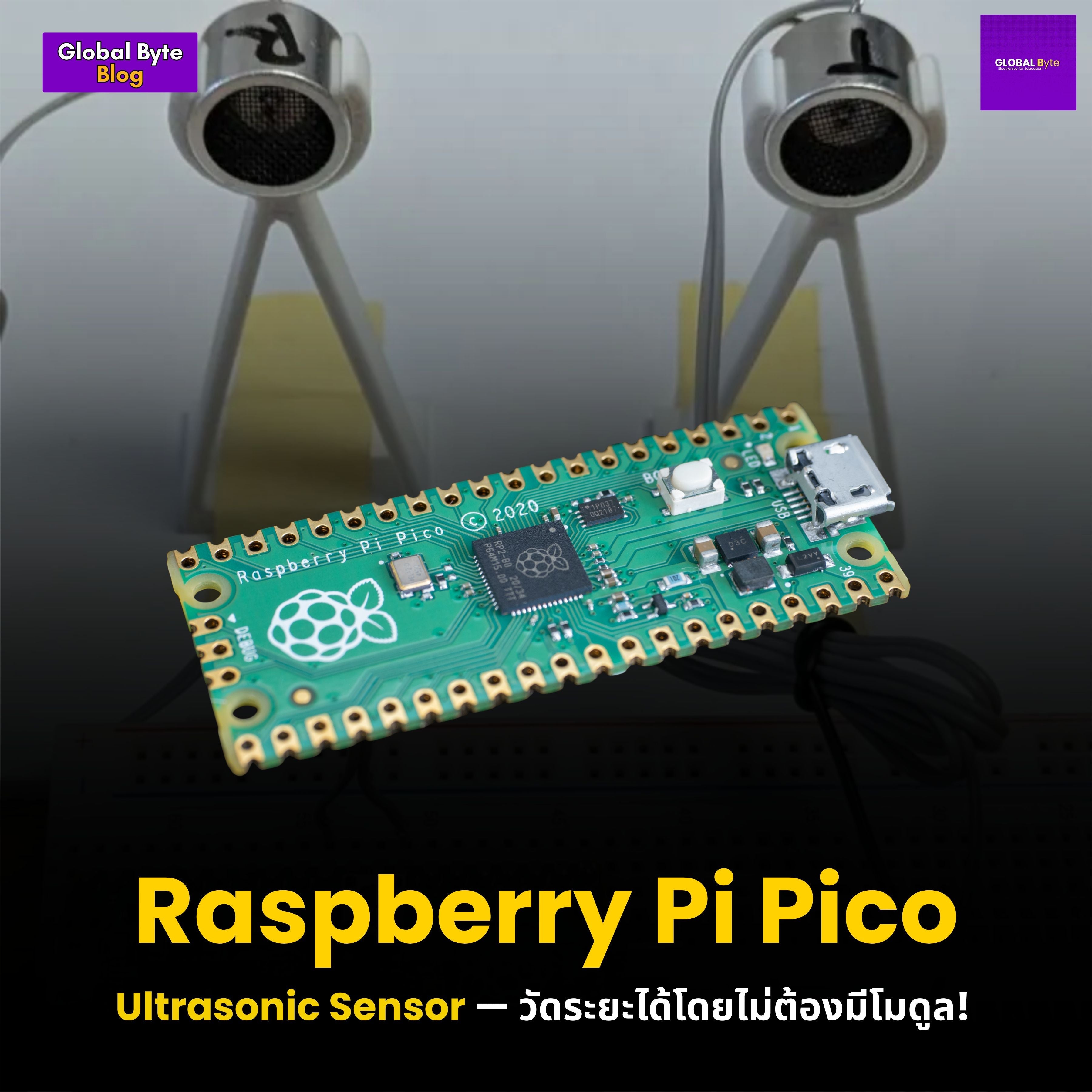 Raspberry Pi Pico Ultrasonic Sensor — วัดระยะได้โดยไม่ต้องมีโมดูล!