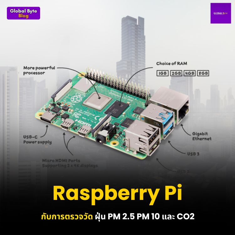 Raspberry pi 4 PM 2.5 PM 10 - CO2
