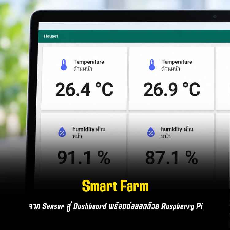Smart Farm จาก Sensor สู่ Dashboard พร้อมต่อยอดด้วย Raspberry Pi