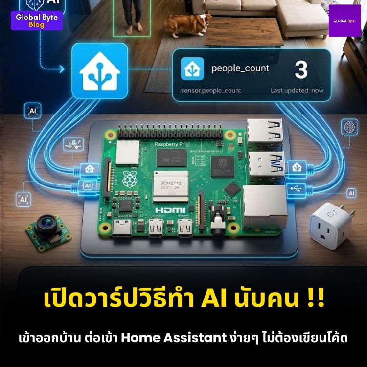 นับคนเข้าห้องแบบเรียลไทม์! สร้าง AI People Counter เชื่อม Home Assistant ง่ายๆ ไม่ต้องเขียนโค้ด
