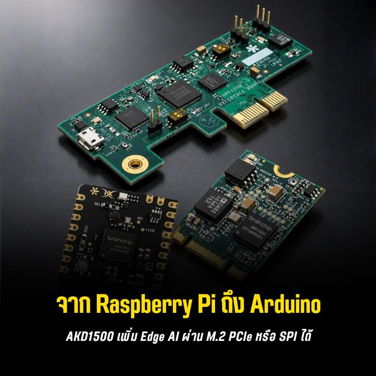 BrainChip AKD1500 คืออะไร? เทียบ M.2, PCIe และ BrainBoard1500