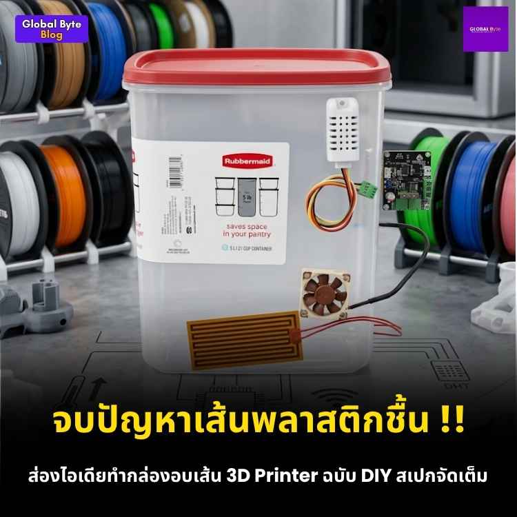 บอกลาเส้นชื้น งานปริ้นท์พัง! มาสร้างกล่องอบเส้นพลาสติก 3D ฉบับ DIY V2 กันดีกว่า