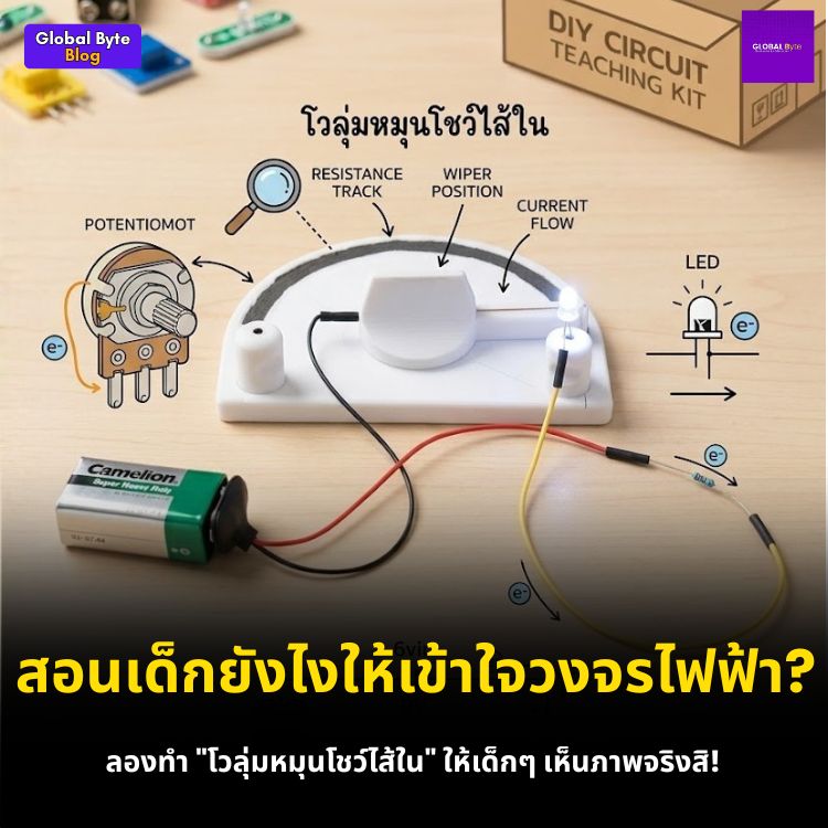 สร้าง Potentiometer (ตัวต้านทานปรับค่าได้) ด้วยกระดาษและไส้ดินสอ! โปรเจกต์ DIY สุดเจ๋ง