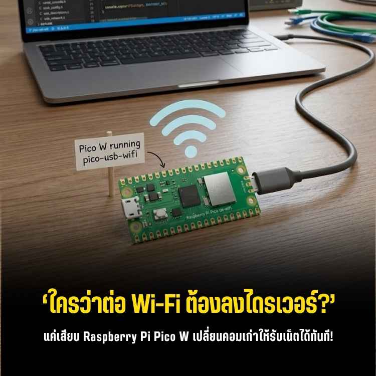 เปลี่ยน Raspberry Pi Pico W เป็น USB WiFi Adapter ไม่ง้อไดรเวอร์!