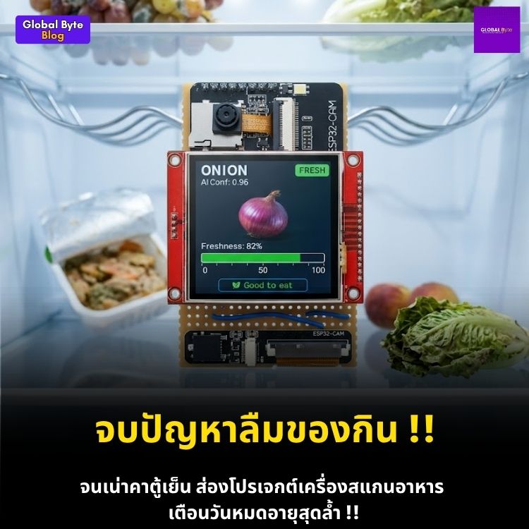 สร้าง DecayDock ผู้ช่วยหน้าตู้เย็นด้วย ESP32-CAM หมดปัญหาของสดเน่าเสียคากล่อง!
