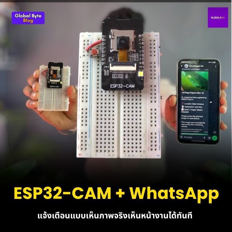 กดปุ๊บ ส่งปั๊บ! สร้างกล้องวงจรปิดส่งรูปเข้า WhatsApp ด้วย ESP32-CAM 📸📲