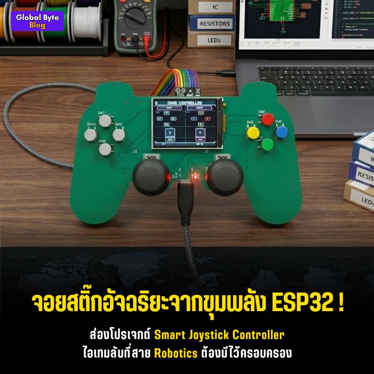 สายหาทำต้องมี! Smart Joystick Controller ขุมพลัง ESP32-S3 คุมหุ่นยนต์ก็ตึง เล่นเกมก็มันส์