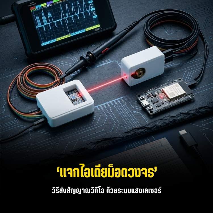 ส่งวิดีโอผ่านลำแสงเลเซอร์! ส่องโปรเจกต์ LYME 101 ยิงสัญญาณอนาล็อกขึ้นจอด้วย Raspberry Pi