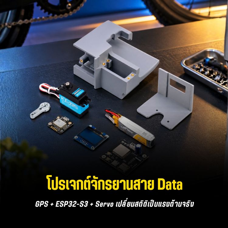 ใช้ ESP32S3 เปลี่ยนข้อมูลค่าเช่าเป็นแรงต้านจักรยาน