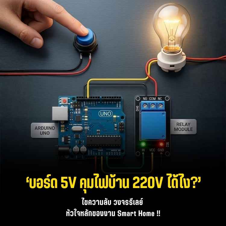 วิธีต่อ Relay Module กับ Arduino Uno คุมไฟบ้าน ฉบับมือใหม่เริ่มจากศูนย์!