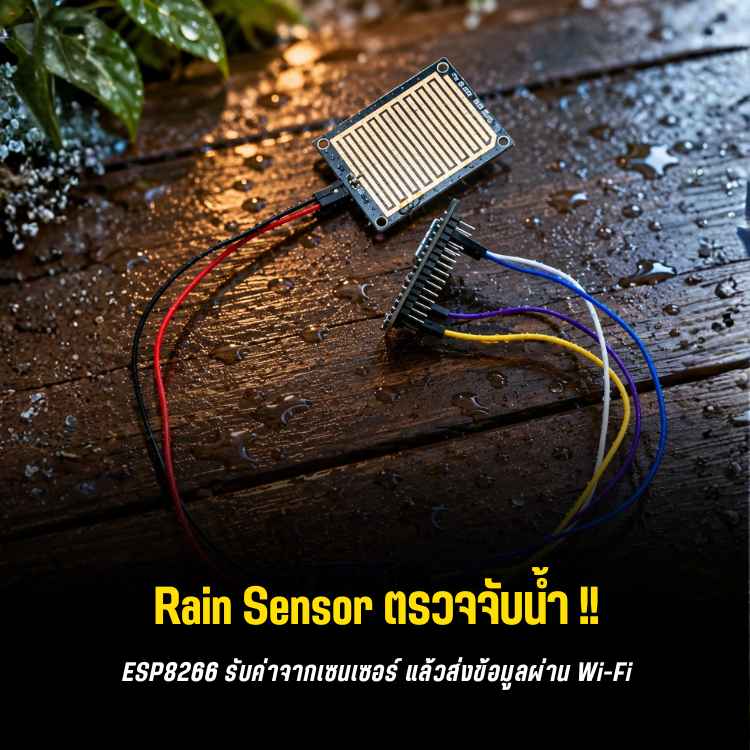 NodeMCU ESP8266 ตรวจฝนและส่งค่าขึ้น KiwisIoT Dashboard