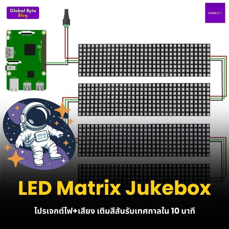 สร้าง LED Matrix Jukebox ภายใน 10 นาที - บริษัท โกลบอลโทรนิค อินเตอร์เทรด จํากัด