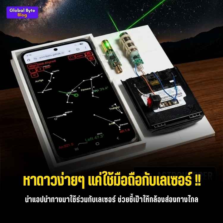 ชี้เป้าดวงดาว! ทำเครื่องเลเซอร์หาดาวด้วยมือถือและ AstroHopper