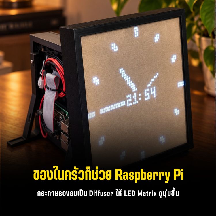 LED Matrix 64×64 คมขึ้นด้วย Grid 3D Print