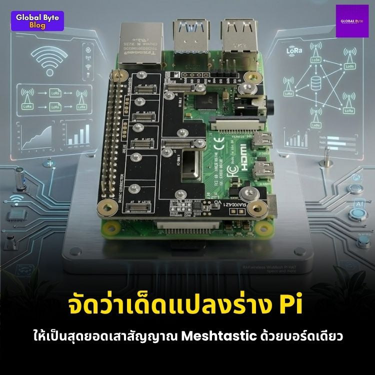 แปลง Raspberry Pi เป็นสุดยอด Meshtastic Gateway ด้วย WisMesh Pi HAT!