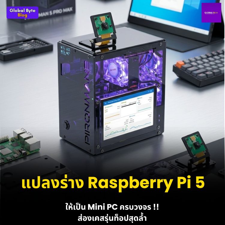 เปลี่ยน Raspberry Pi 5 เป็น Mini PC สาย AI สุดล้ำด้วยเคส Pironman 5 Pro Max!