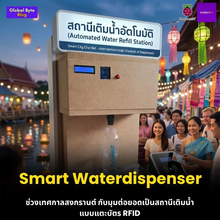 ไอเดียเจ๋งรับสงกรานต์! สร้างสถานีเติมน้ำอัจฉริยะด้วย Raspberry Pi &amp; RFID แตะปุ๊บเติมปั๊บ