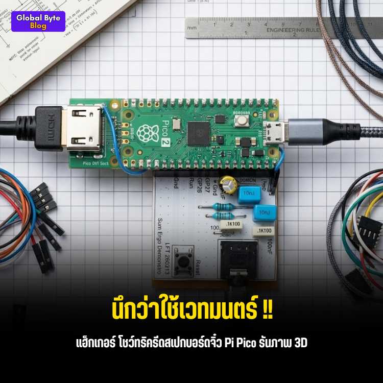 โคตรตึง! รีดพลังสุดหลอด รัน 3D Demo สุดอลังบนบอร์ดจิ๋ว Raspberry Pi Pico