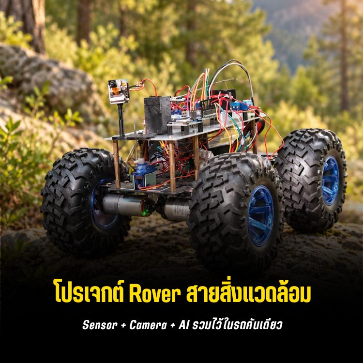 TerraGuard รถ Rover ใช้ Arduino UNO Q + Edge AI สำรวจความเสี่ยงไฟป่า