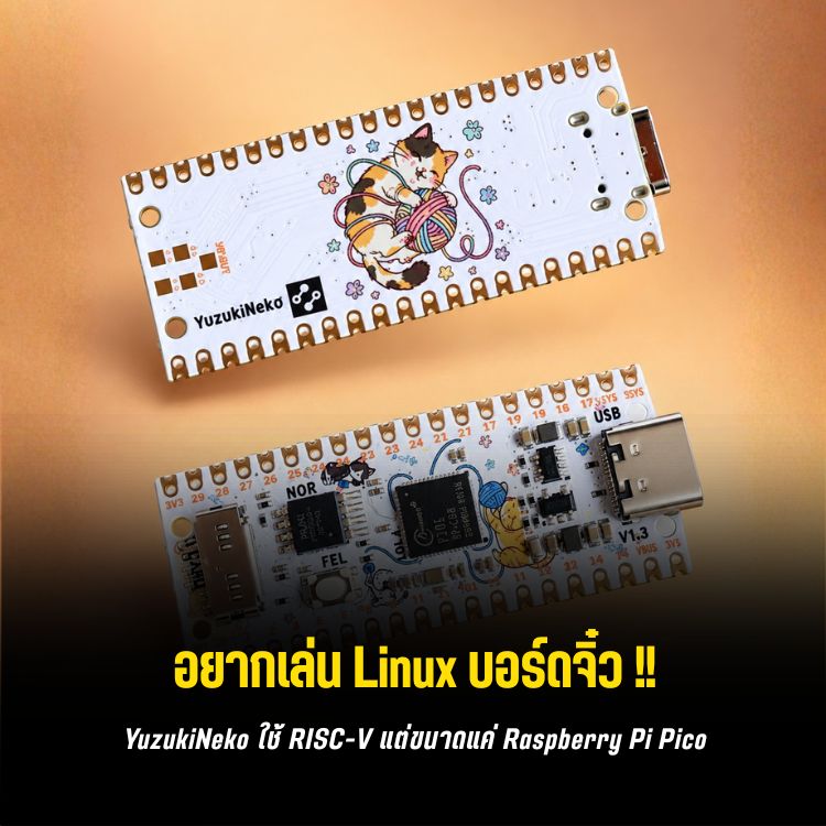YuzukiNeko: Linux SBC ไซซ์ Raspberry Pi Pico