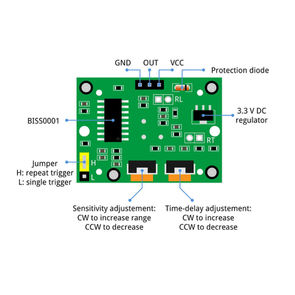 วงจร PIR HC-SR501 motion sensor