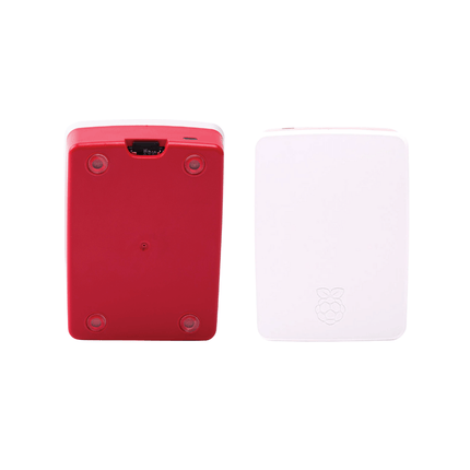 เคส Raspberry Pi 4 สีแดงขาว ด้านข้าง