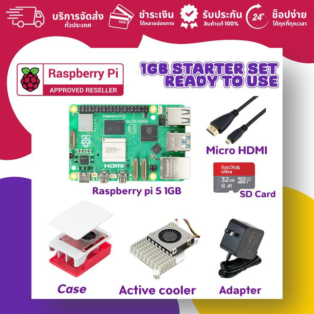 Official Raspberry Pi 5 Set - บริษัท โกลบอลโทรนิค อินเตอร์เทรด จํากัด