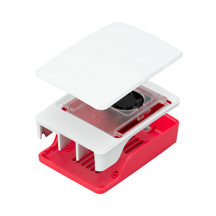 เคส Raspberry Pi 5 สีแดงขาว
