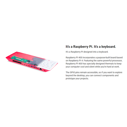 คีย์บอร์ด Raspberry Pi 400 ภาษา US