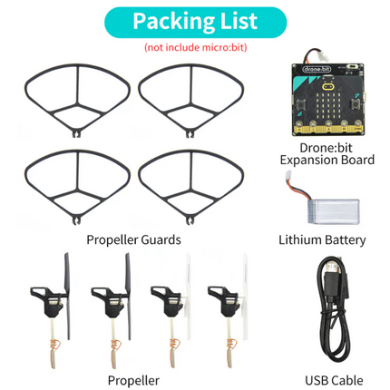 ไดอะแกรมการเชื่อมต่อ Drone:bit Kit สำหรับ micro:bit
