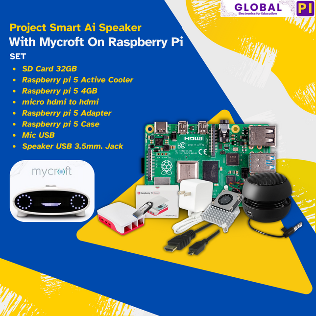 โปรเจกต์ Smart AI Speaker With Mycroft On Raspberry Pi