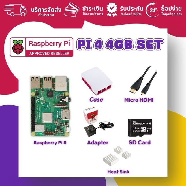 Official Raspberry Pi 4 4GB Set - บริษัท โกลบอลโทรนิค อินเตอร์เทรด จํากัด