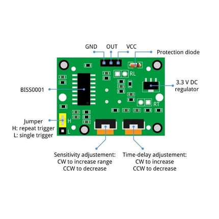 PIR HC - SR501 motion sensor for arduino - บริษัท โกลบอลโทรนิค อินเตอร์เทรด จํากัด