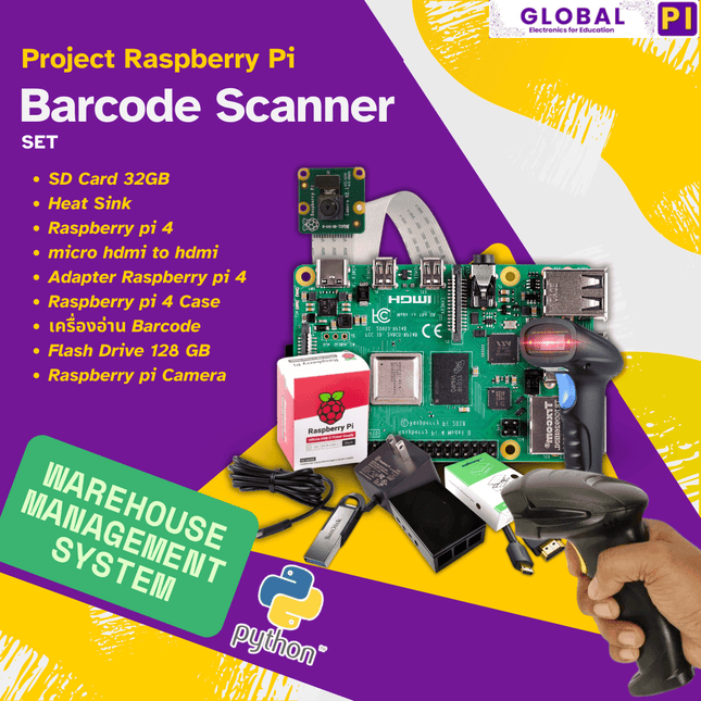 Project Raspberrypi Barcode Scanner - บริษัท โกลบอลโทรนิค อินเตอร์เทรด จํากัด
